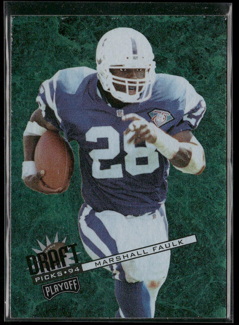 Marshall Faulk Player Lot Bundle 10 Different Football Cards MF002 2 RC back