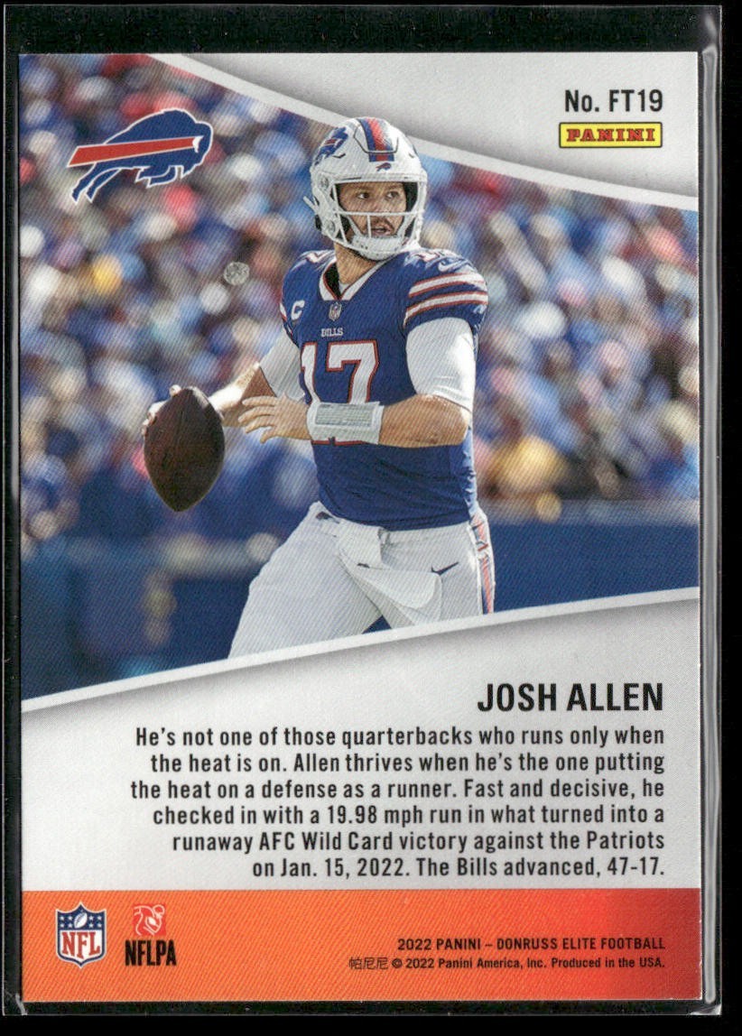 Josh Allen Player Lot Bundle 10 Different Football Cards JA001 Bills back