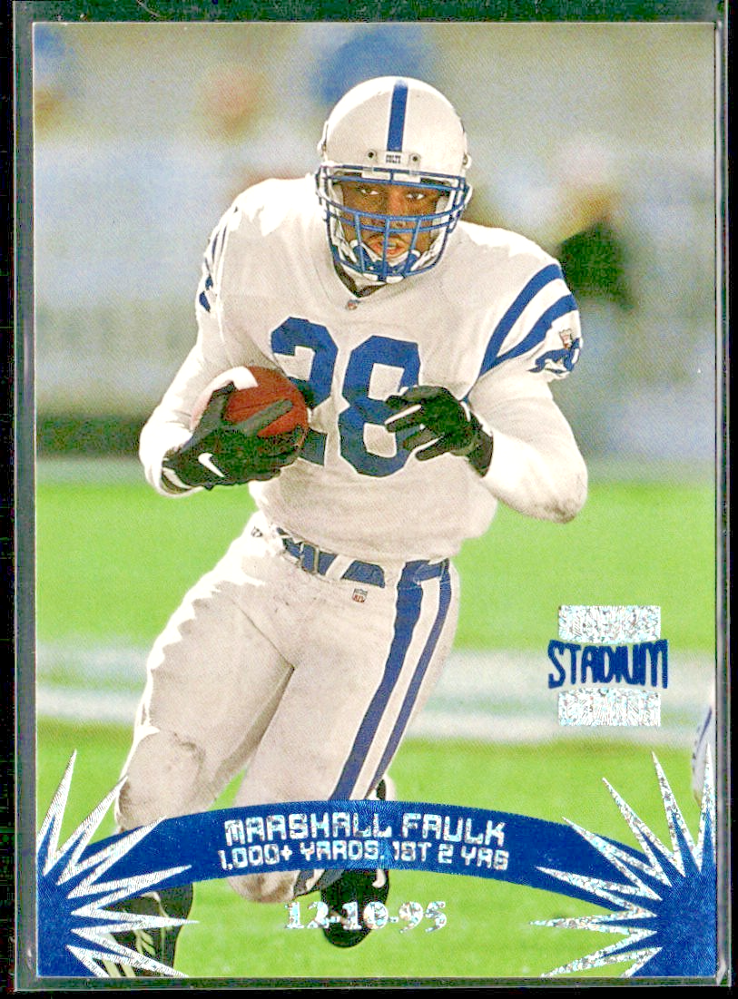 Marshall Faulk Player Lot Bundle 10 Different Football Cards MF004 Colts Rams front