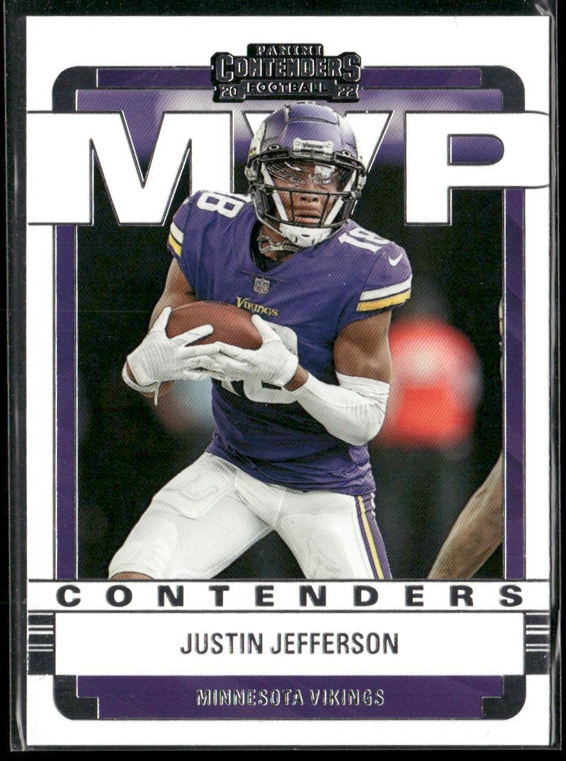 Justin Jefferson Player Lot Bundle 10 Different Football Cards JJ001 Vikings front