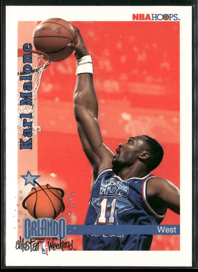 Karl Malone Player Lot Bundle 10 Basketball Cards KM005 Utah Jazz back