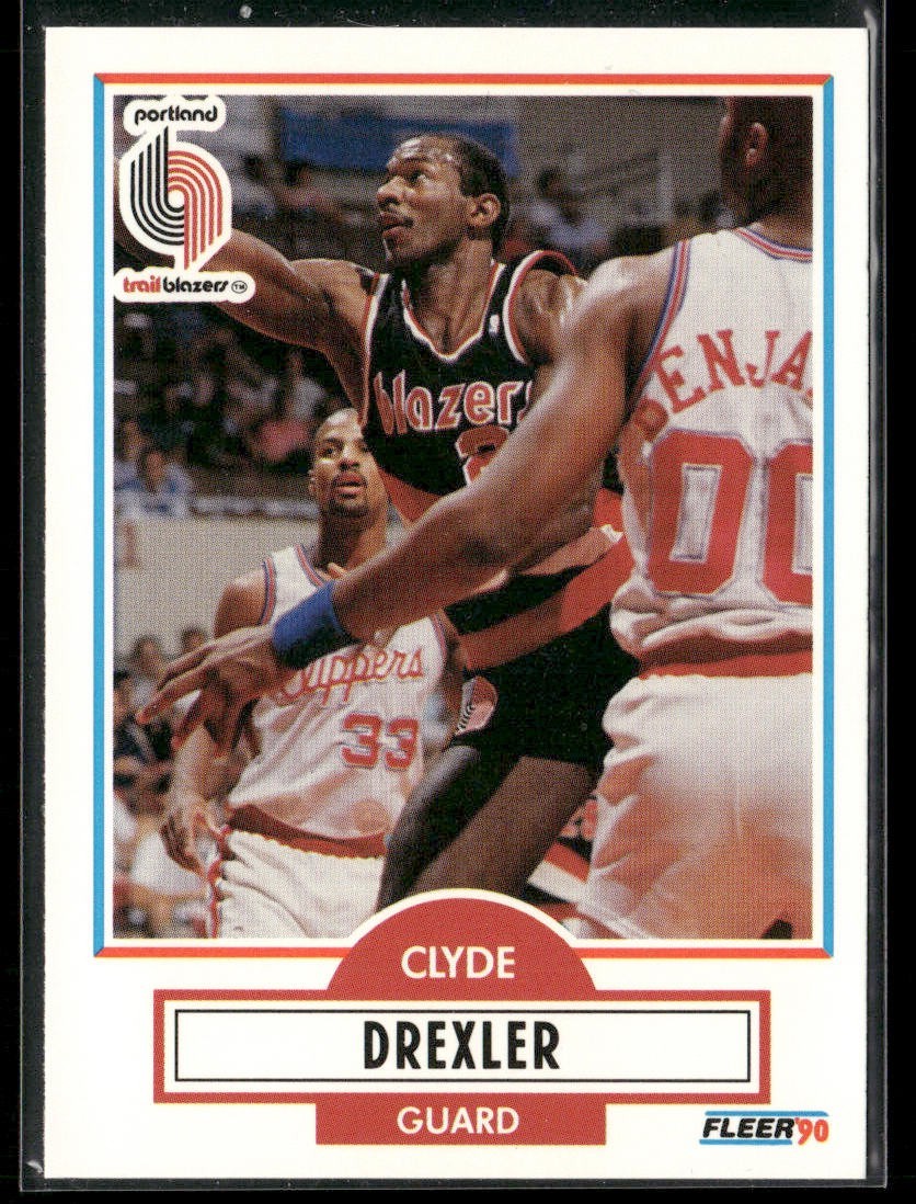 Clyde "The Glide" Drexler Player Lot Bundle 10 Basketball Cards CD002 Portland back