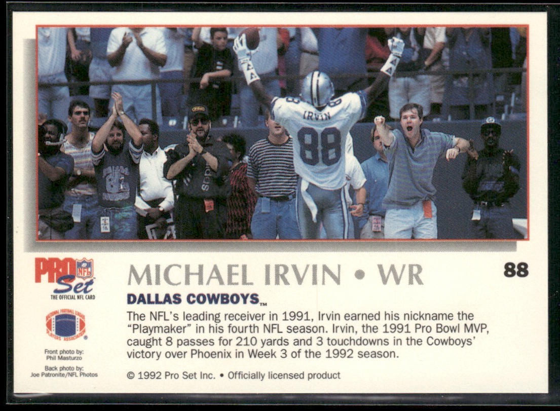 Michael Irvin Player Lot Bundle 10 Different Football Cards MI002 Cowboys back