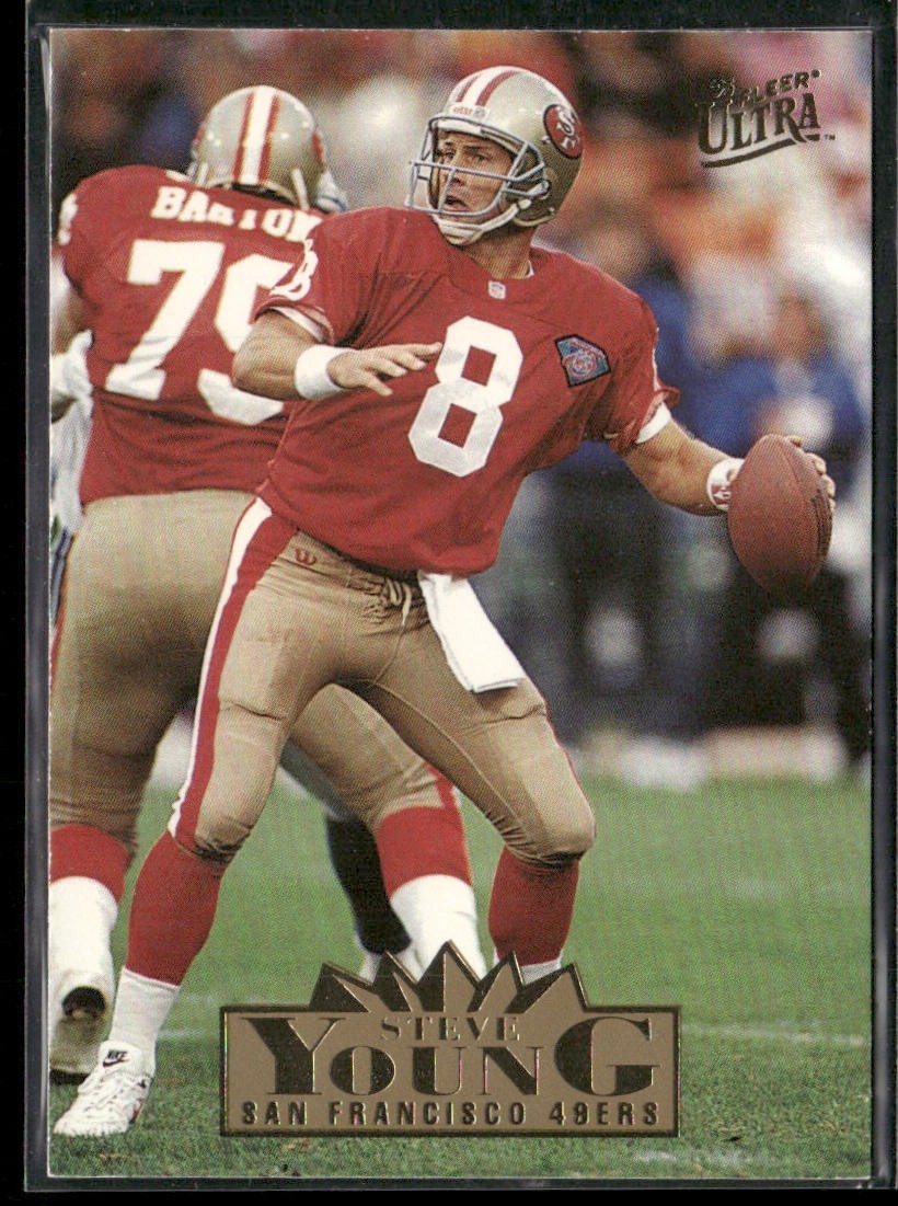 Steve Young Player Lot Bundle 10 Different Football Cards SY005 49ers back