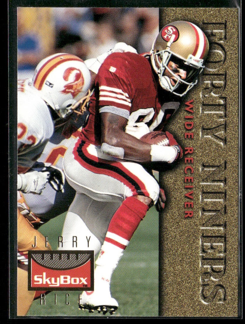 Jerry Rice Player Lot Bundle 10 Different Football Cards JR007 49ers back