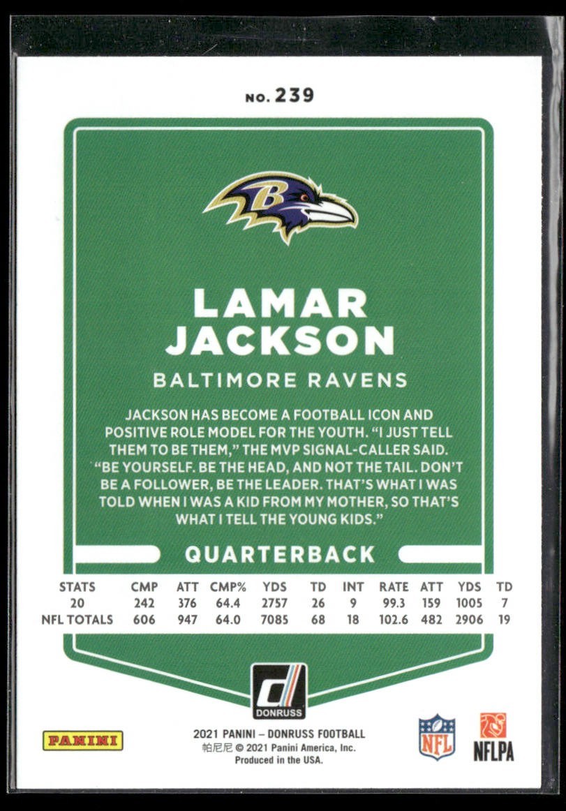 Lamar Jackson Player Lot Bundle 10 Different Football Cards LJ002 Ravens back