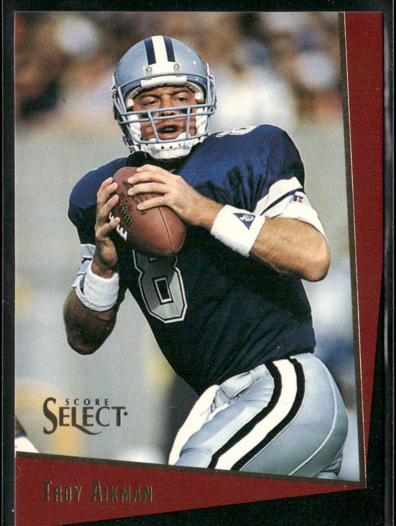 Troy Aikman Player Lot Bundle 10 Different Football Cards TA004 Cowboys back