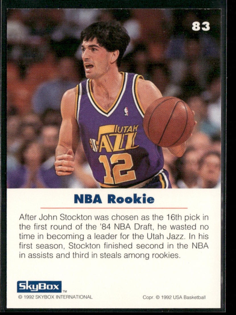 John Stockton Player Lot Bundle 10 Basketball Cards JS002 Utah Jazz back