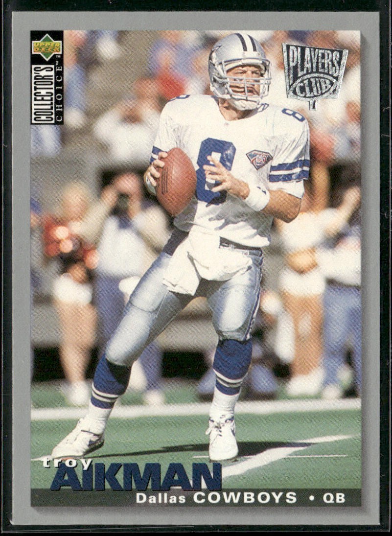 Troy Aikman Player Lot Bundle 10 Different Football Cards TA007 Cowboys back
