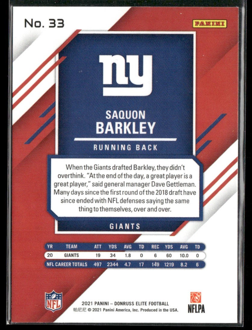 Saquon Barkley Player Lot Bundle 10 Different Football Cards SB002 Giants back