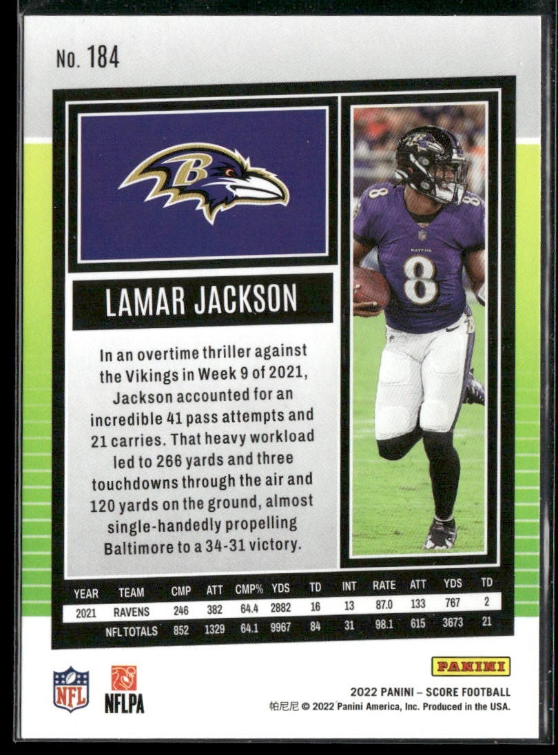 Lamar Jackson Player Lot Bundle 10 Different Football Cards LJ002 Ravens back