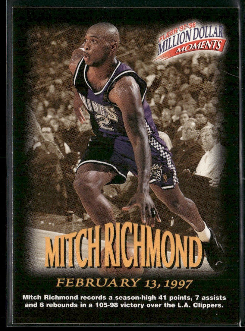 Mitch Richmond Player Lot Bundle 10 Basketball Cards MR001 Kings back