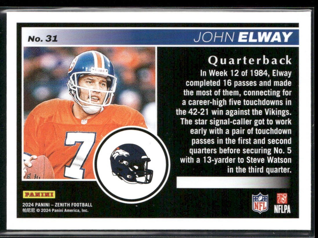 John Elway Player Lot Bundle 10 Different Football Cards JE006 Broncos back