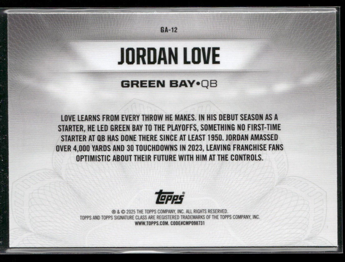 Jordan Love Player Lot Bundle 10 Different Football Cards JL002 Packers back