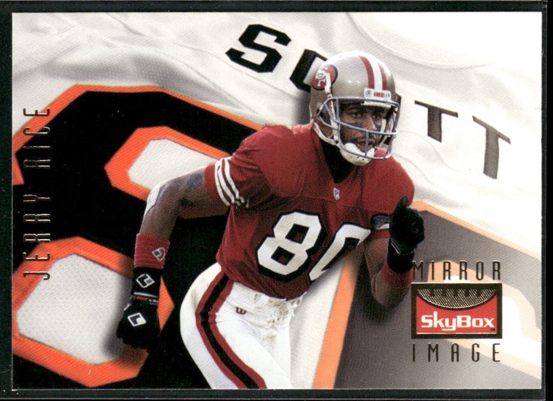 Jerry Rice Player Lot Bundle 10 Different Football Cards JR009 49ers back