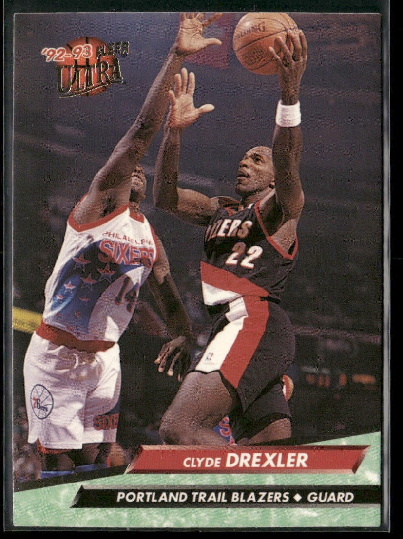 Clyde "The Glide" Drexler Player Lot Bundle 10 Basketball Cards CD003 Portland back