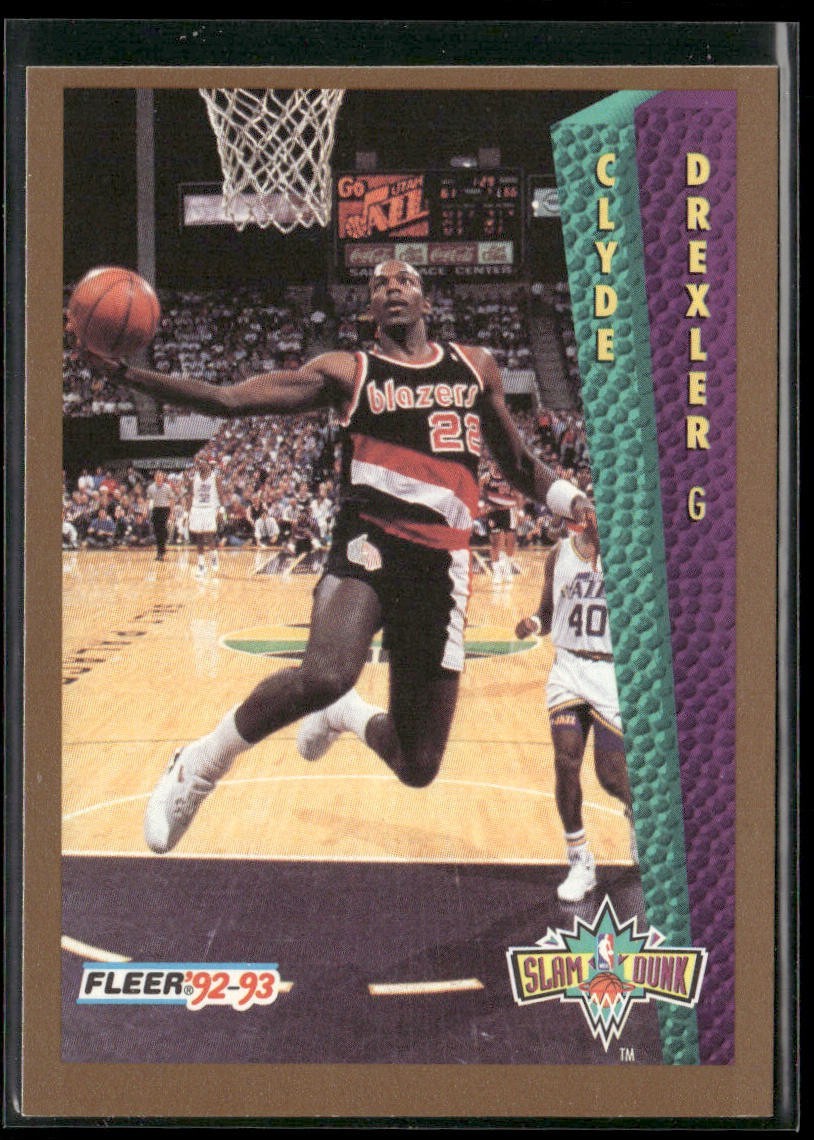 Clyde "The Glide" Drexler Player Lot Bundle 10 Basketball Cards CD004 Portland back