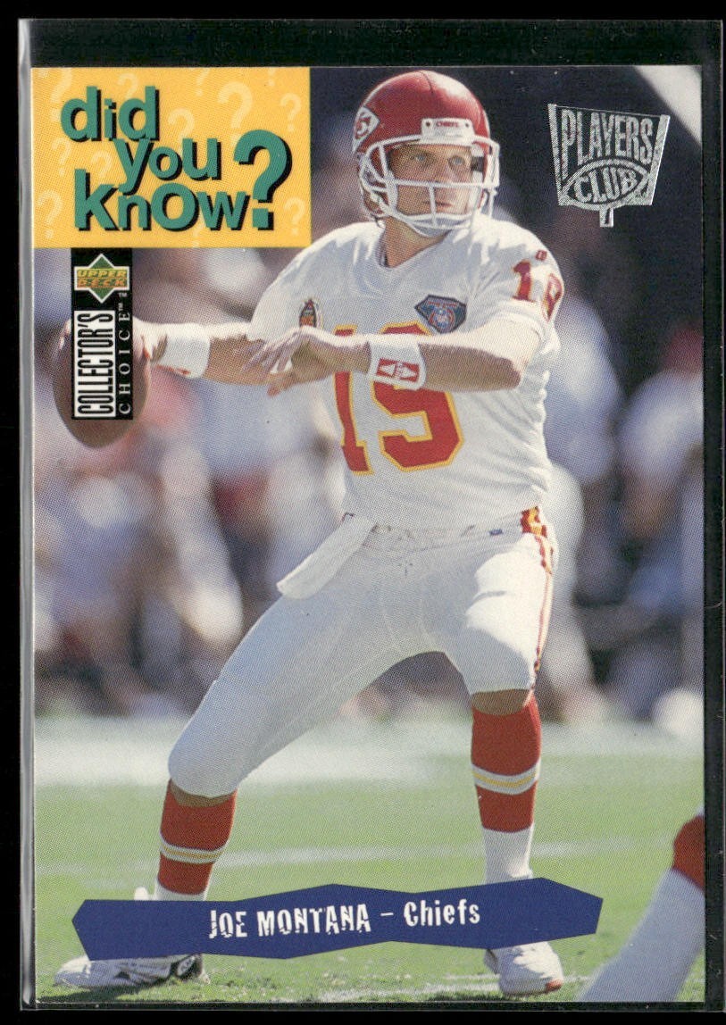 Joe Montana Player Lot Bundle 10 Different Football Cards JM001 49ers Chiefs back