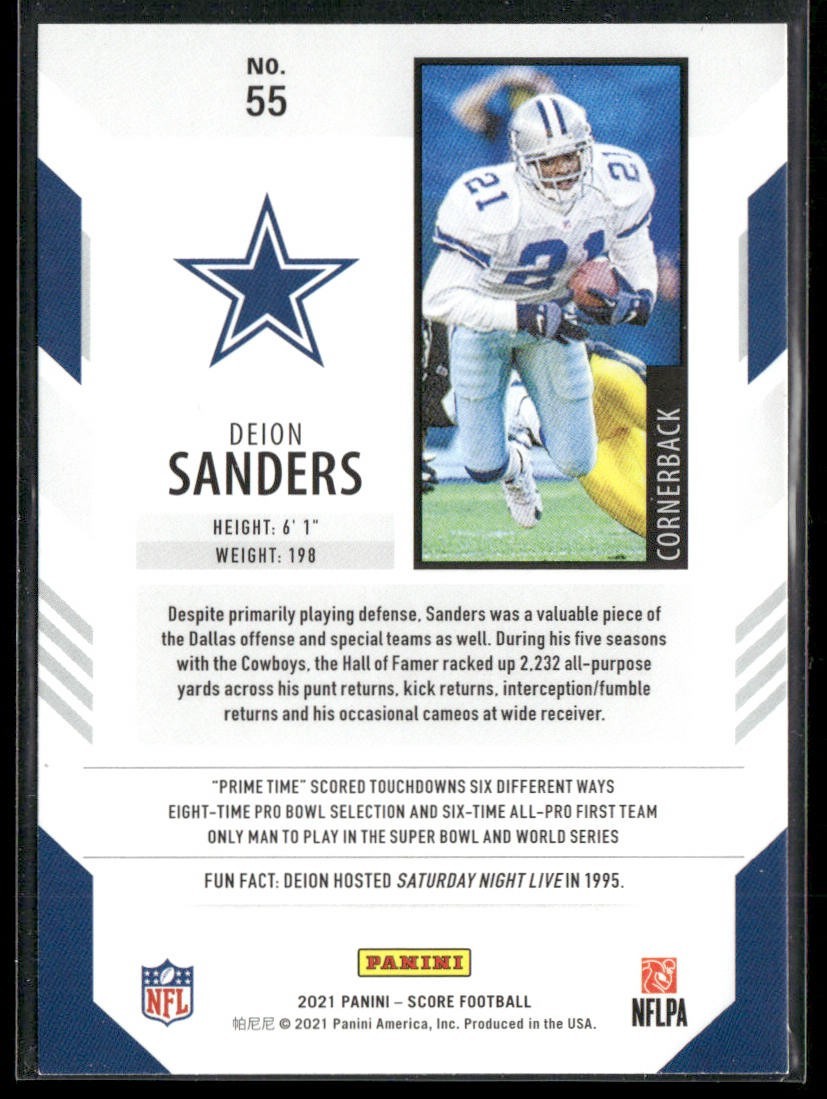 Deion Sanders Player Lot Bundle 10 Different Football Cards DS001 Falcons 49ers back