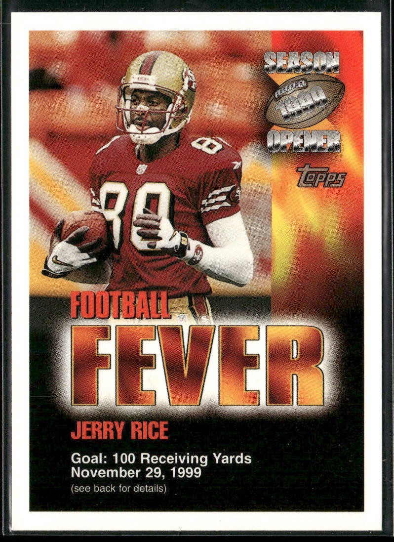 Jerry Rice Player Lot Bundle 10 Different Football Cards JR010 49ers back