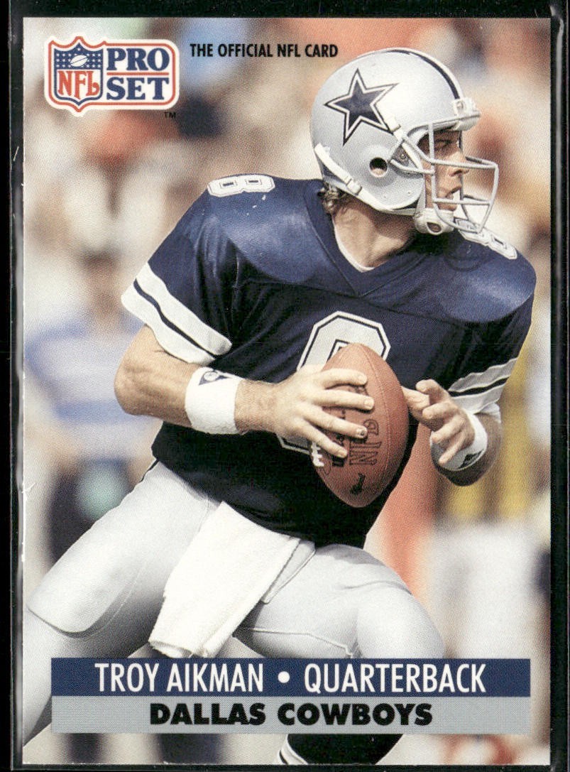 Troy Aikman Player Lot Bundle 10 Different Football Cards TA004 Cowboys back