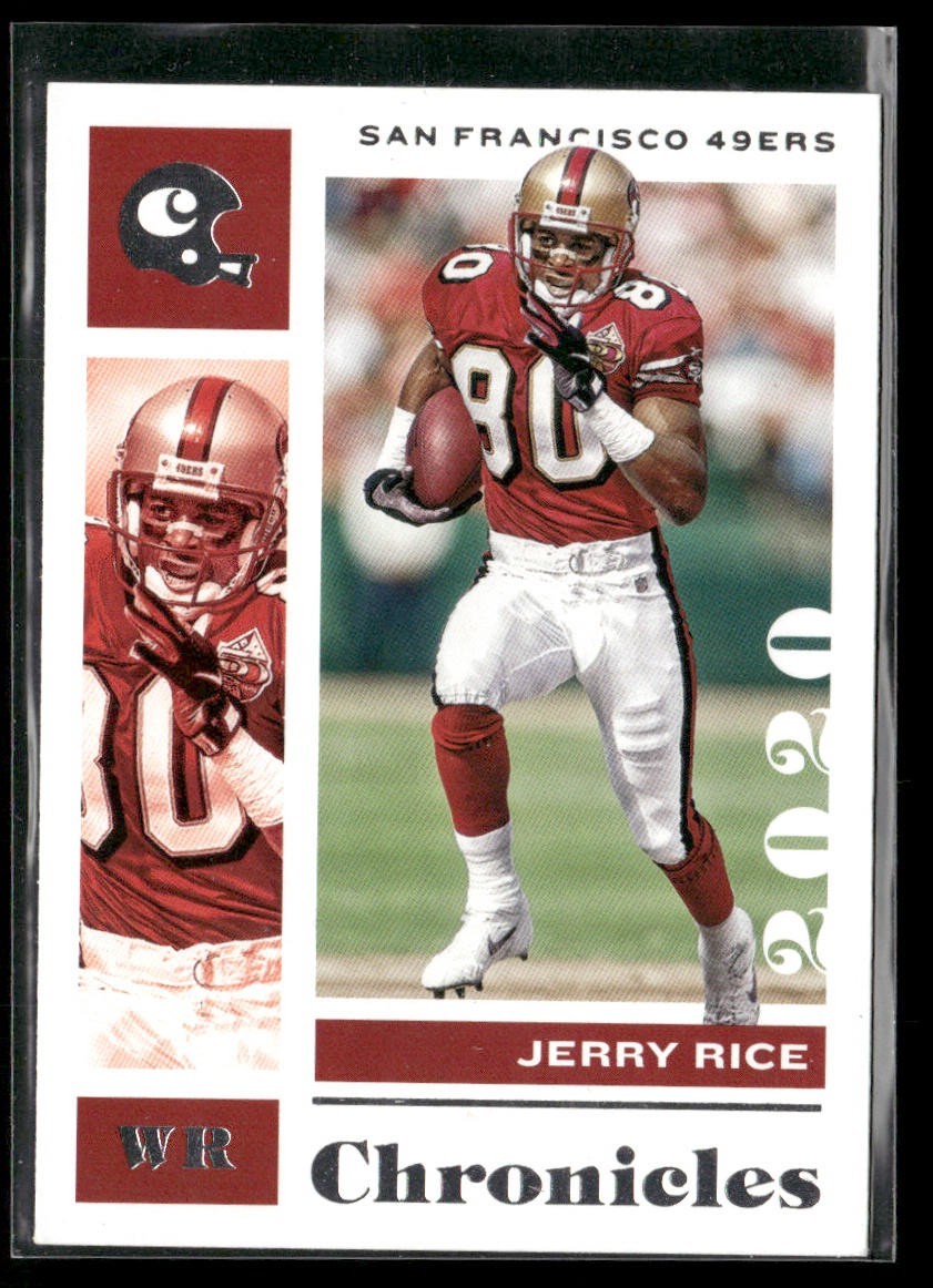 Jerry Rice Player Lot Bundle 10 Different Football Cards JR003 49ers back