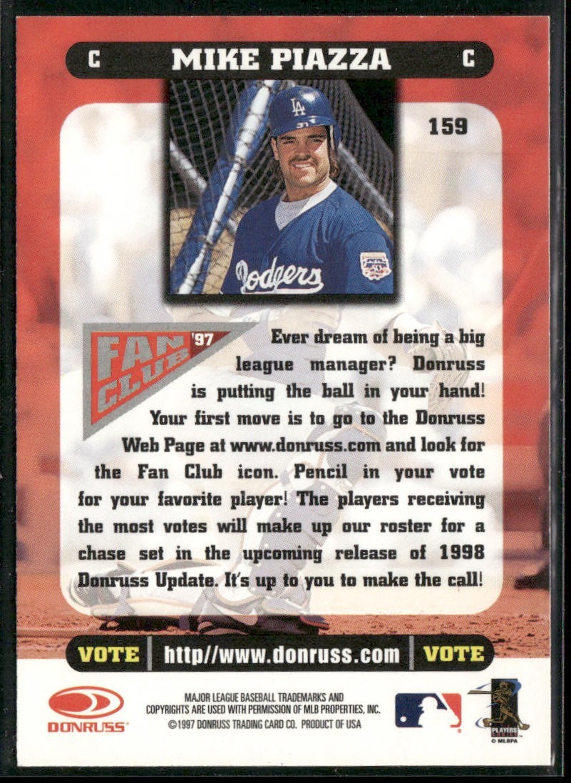 Mike Piazza Player Lot Bundle 10 Different Baseball Cards MP002 Dodgers Mets back