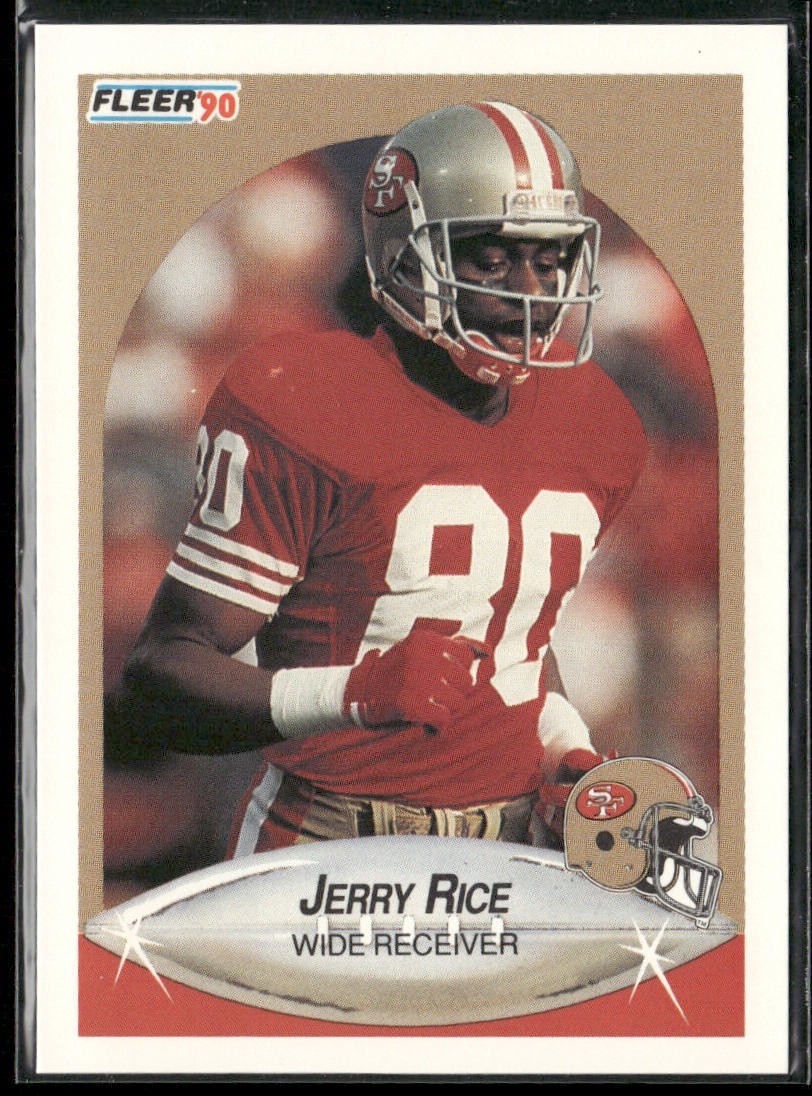 Jerry Rice Player Lot Bundle 10 Different Football Cards JR008 49ers back