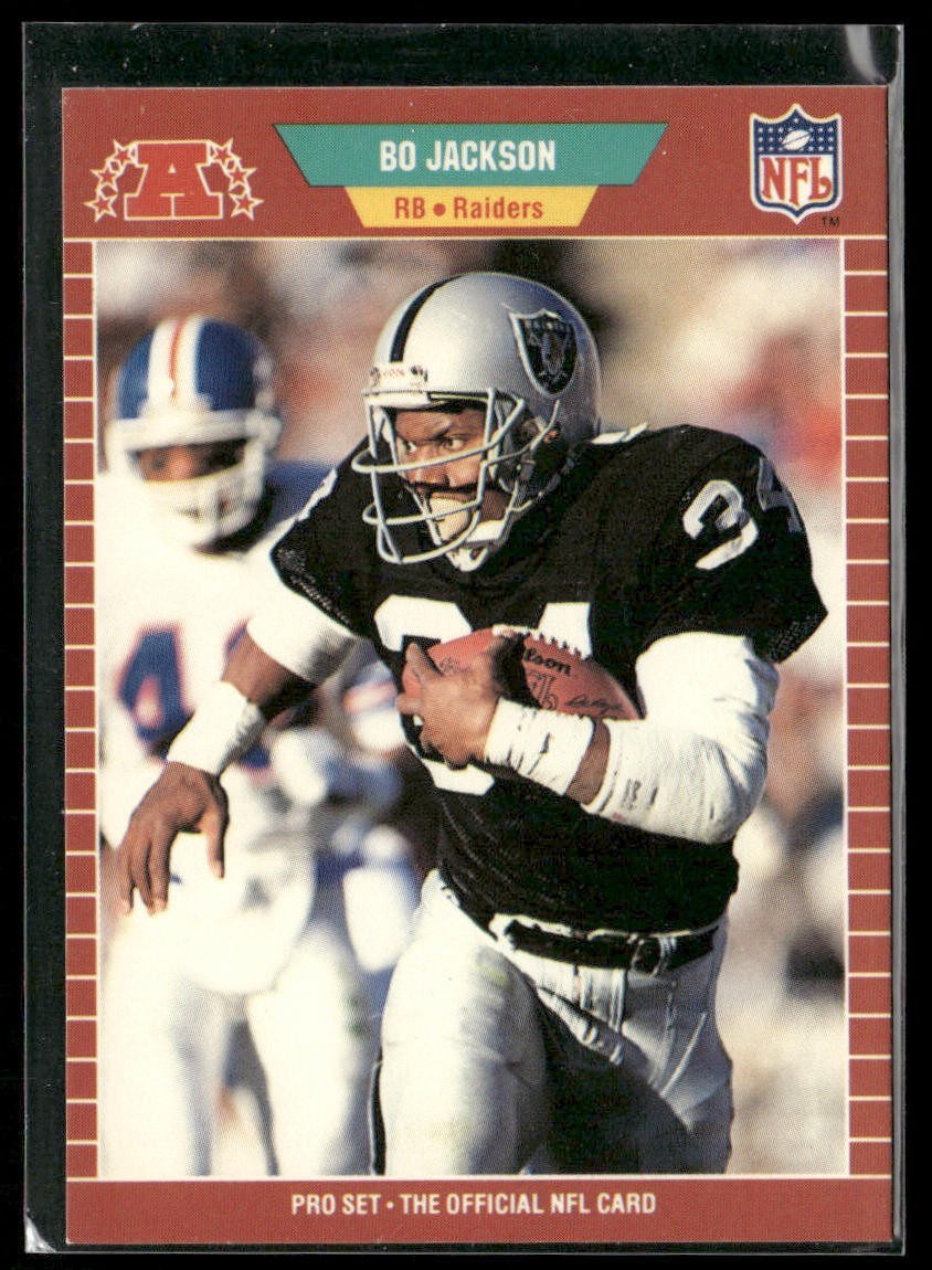 Bo Jackson Player Lot Bundle 10 Different Football Cards BOJ002 Raiders back
