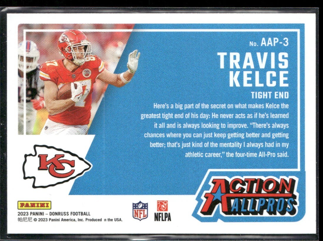 Travis Kelce Player Lot Bundle 10 Different Football Cards TK001 Chiefs back