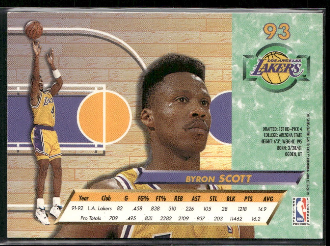 Byron Scott Player Lot Bundle 10 Different Basketball Cards BS002 Lakers Pacers back