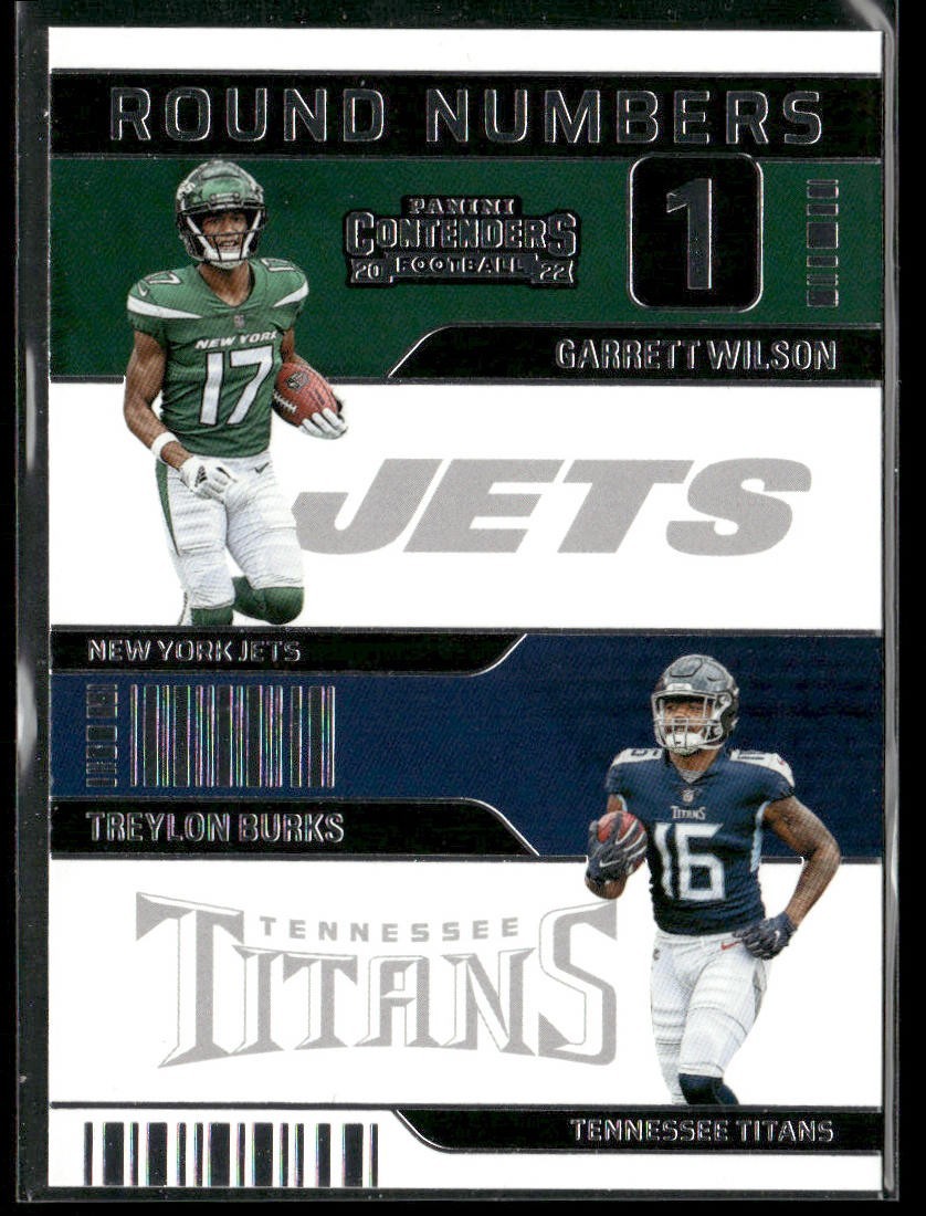 Garrett Wilson Player Lot Bundle 10 Different Football Cards GW001 Jets 1 RC back