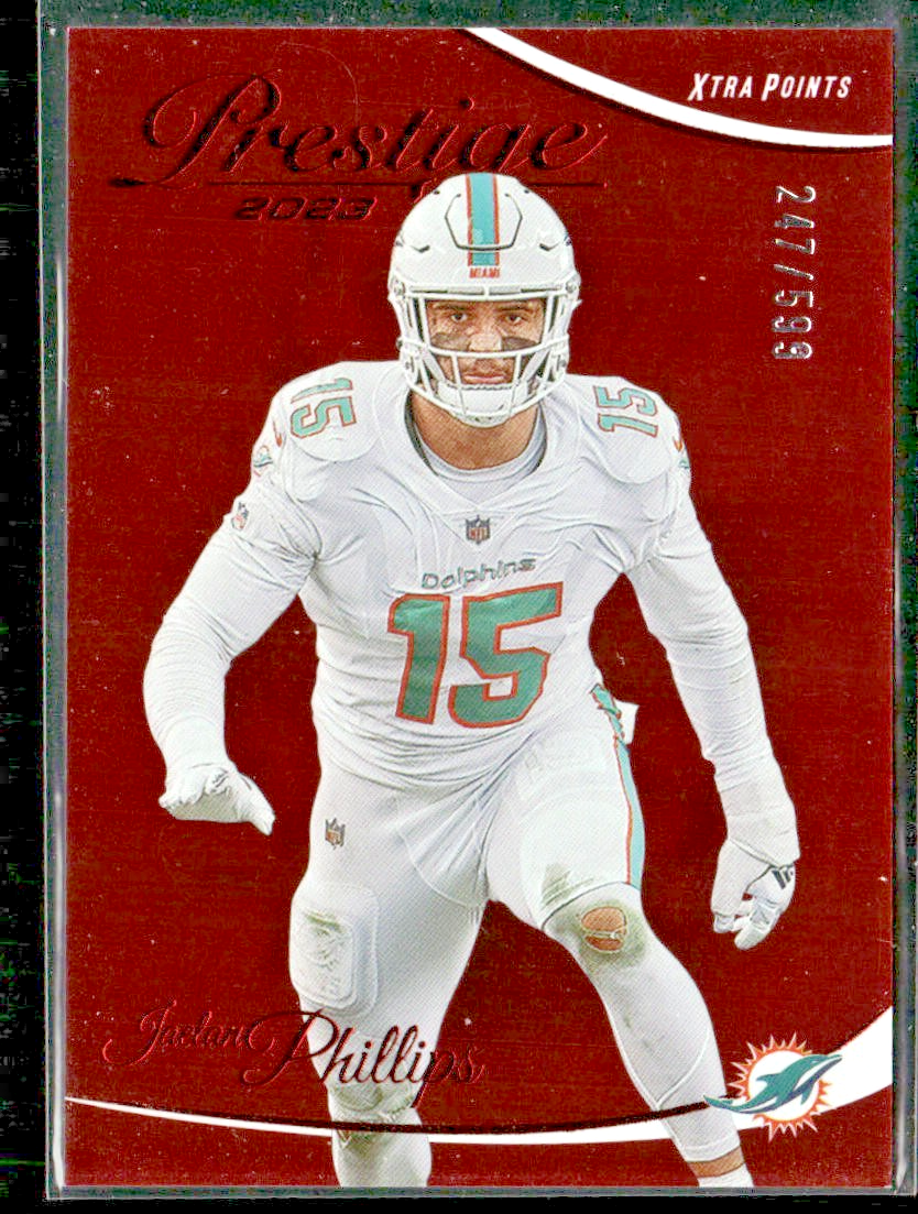 2023 Prestige Xtra Points Red #179 Jaelan Phillips /599 Miami Dolphins front