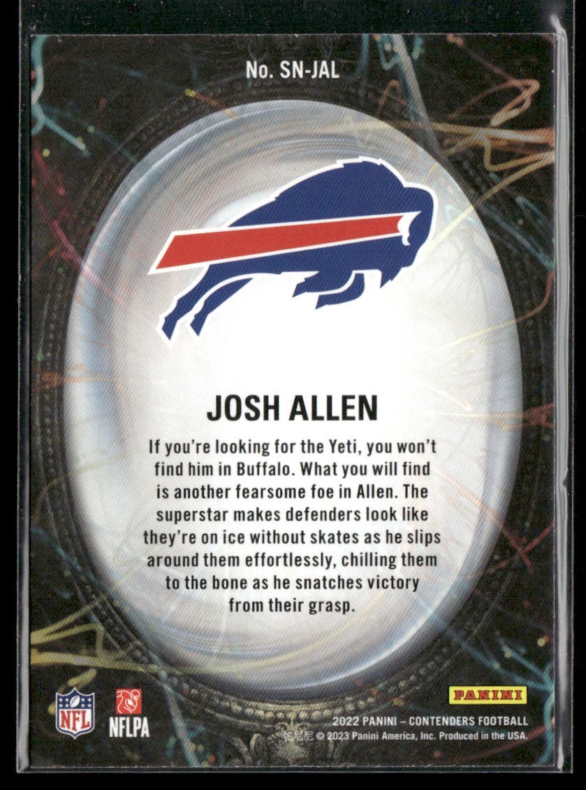 Josh Allen Player Lot Bundle 10 Different Football Cards JA001 Bills back