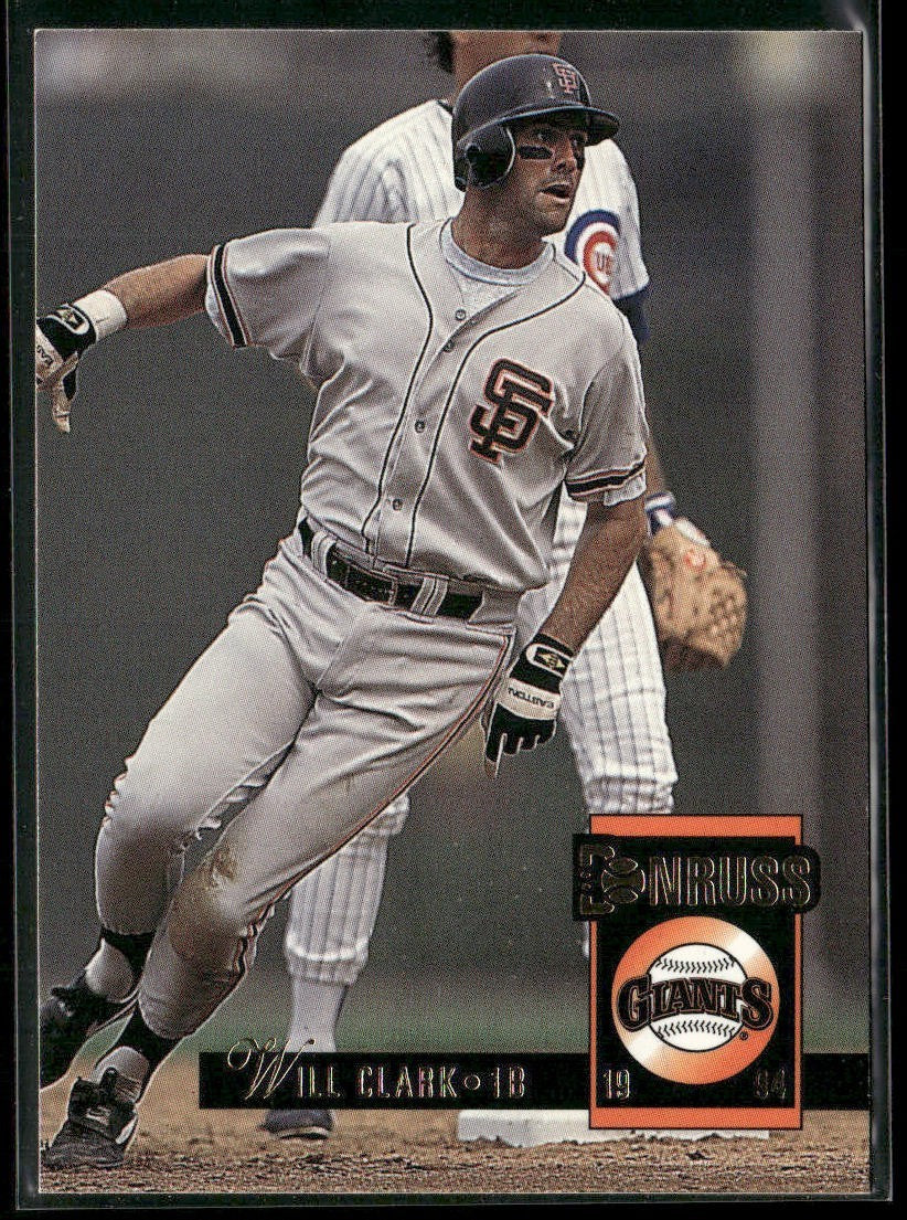 Will Clark Player Lot Bundle 10 Different Baseball Cards WC002 Giants back