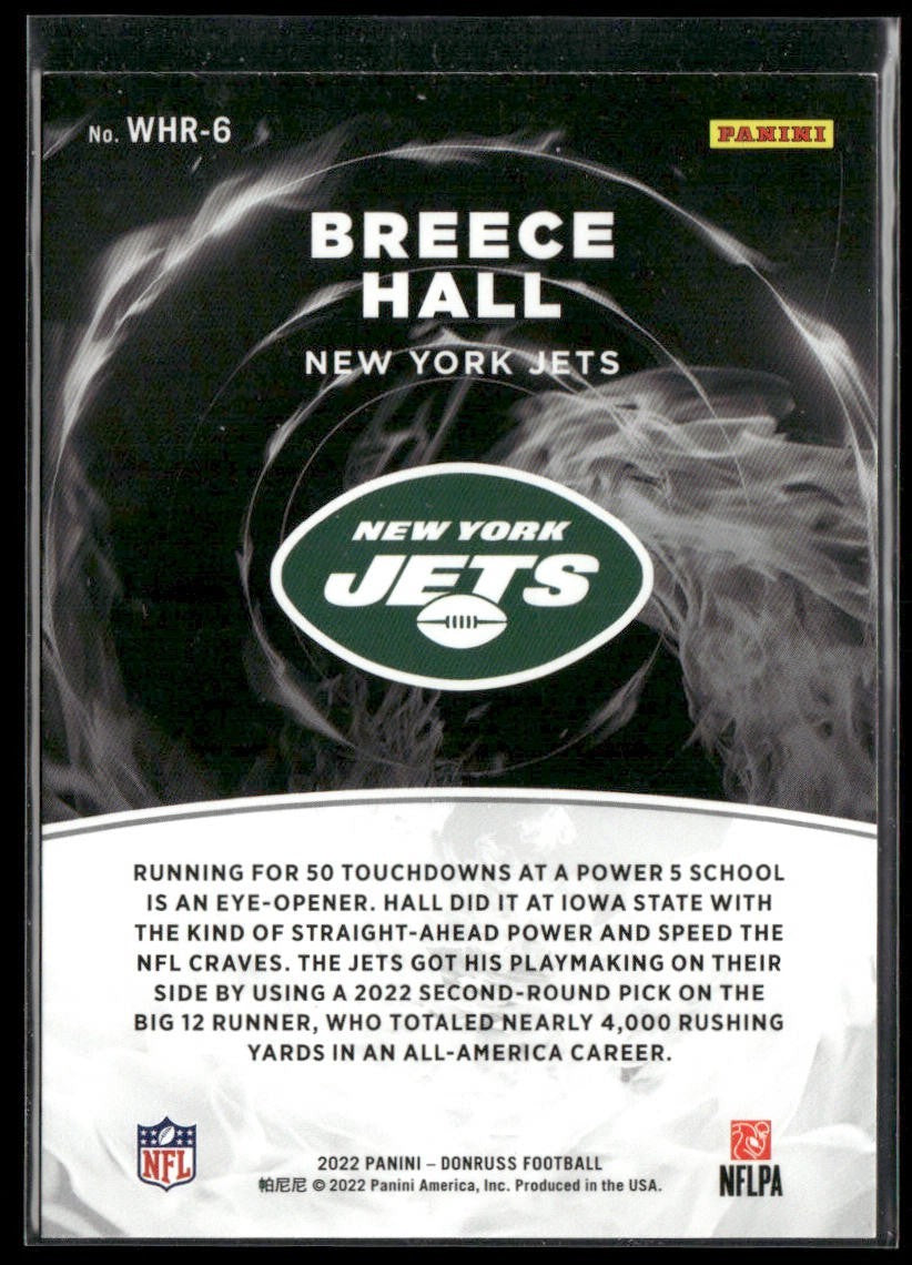 Breece Hall Player Lot Bundle 10 Different Football Cards BH001 Jets 4 RC back