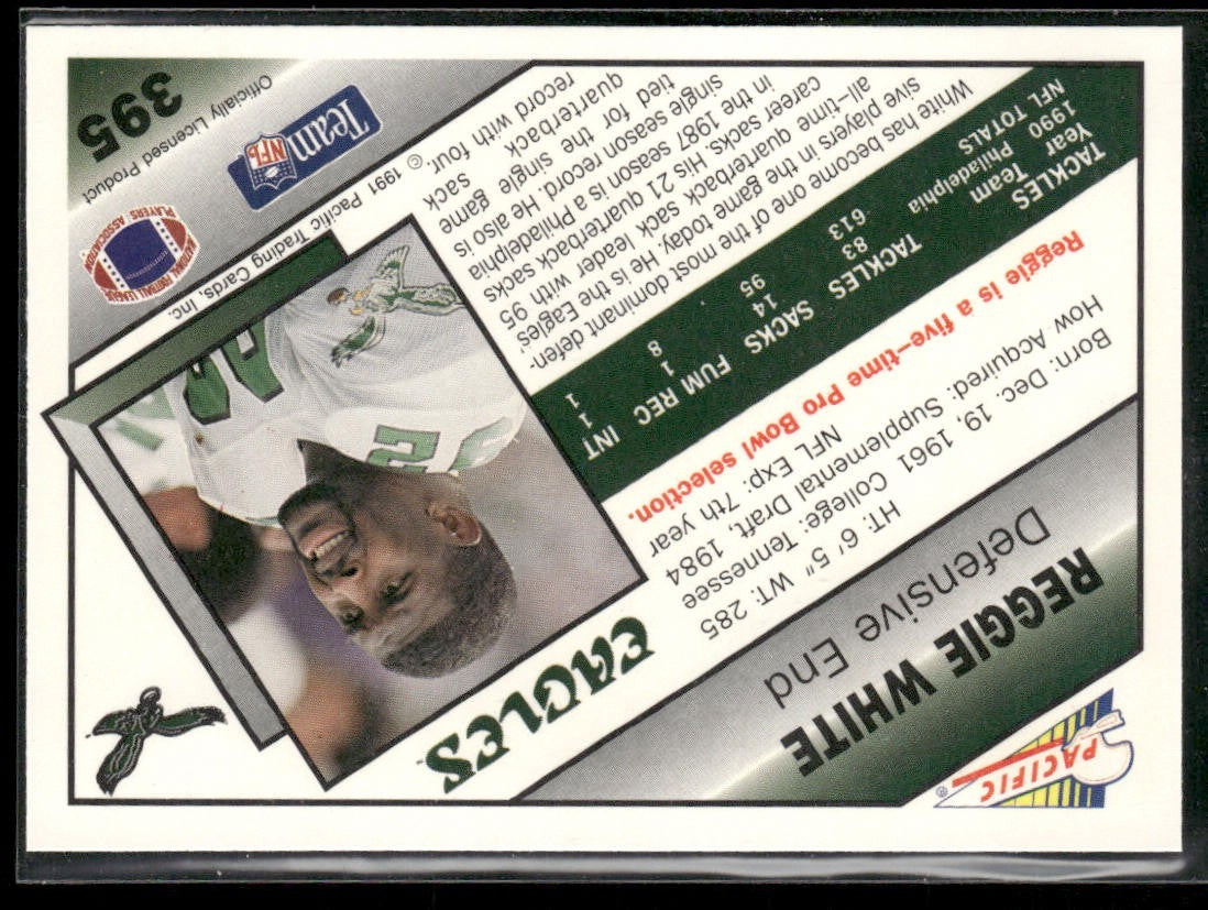 Reggie White Player Lot Bundle 10 Different Football Cards RW005 Eagles Packers back