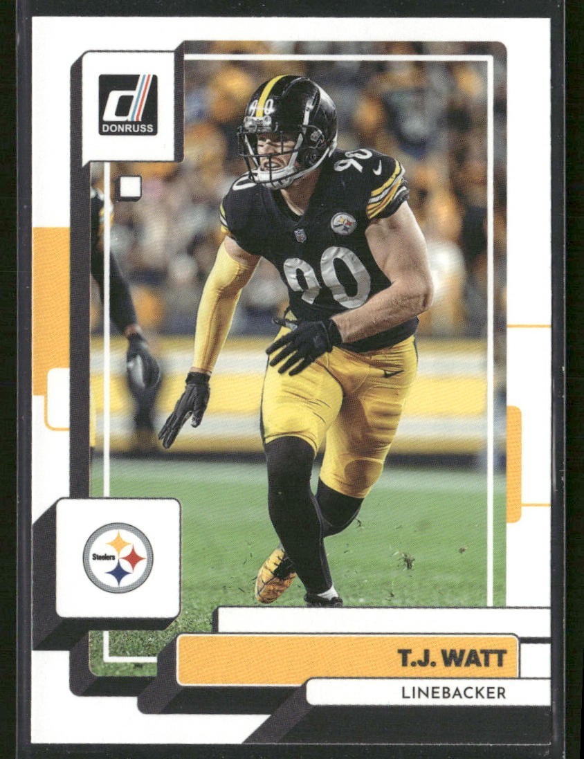 TJ Watt Player Lot Bundle 10 Different Football Cards TJW001 Steelers back