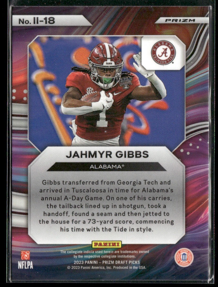 Jahmyr Gibbs Player Lot Bundle 10 Different Football Cards JG001 Lions 6 RC back