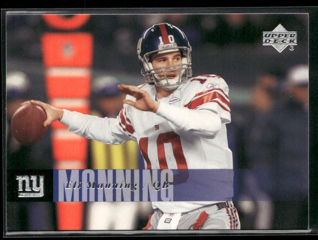Eli Manning Player Lot Bundle 10 Football Cards EM001 Giants back