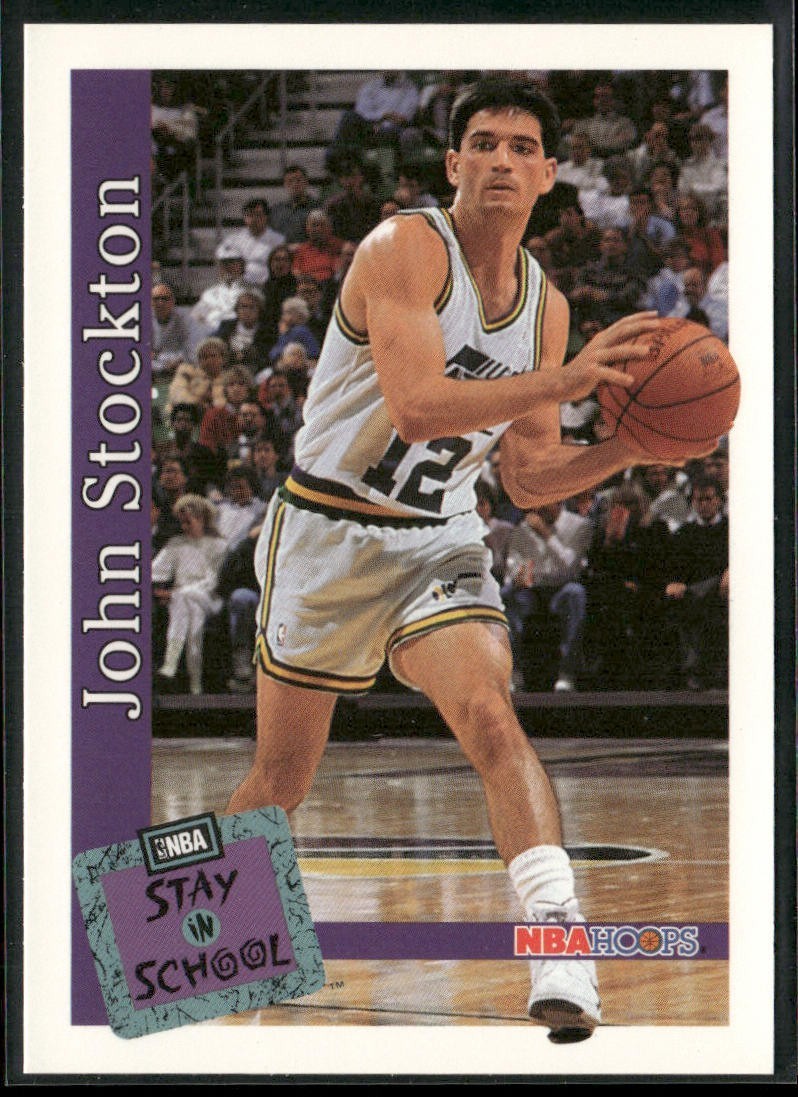 John Stockton Player Lot Bundle 10 Basketball Cards JS005 Utah Jazz back