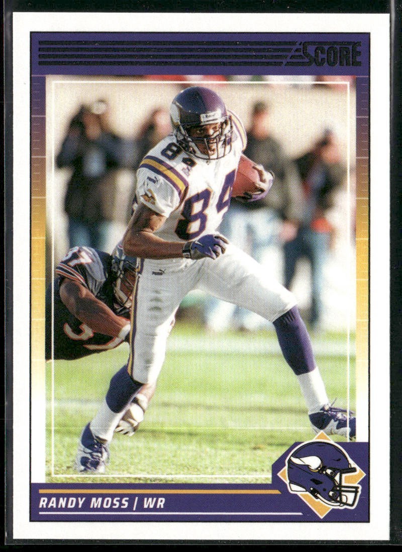 Randy Moss Player Lot Bundle 10 Different Football Cards RM002 Vikings Raiders back