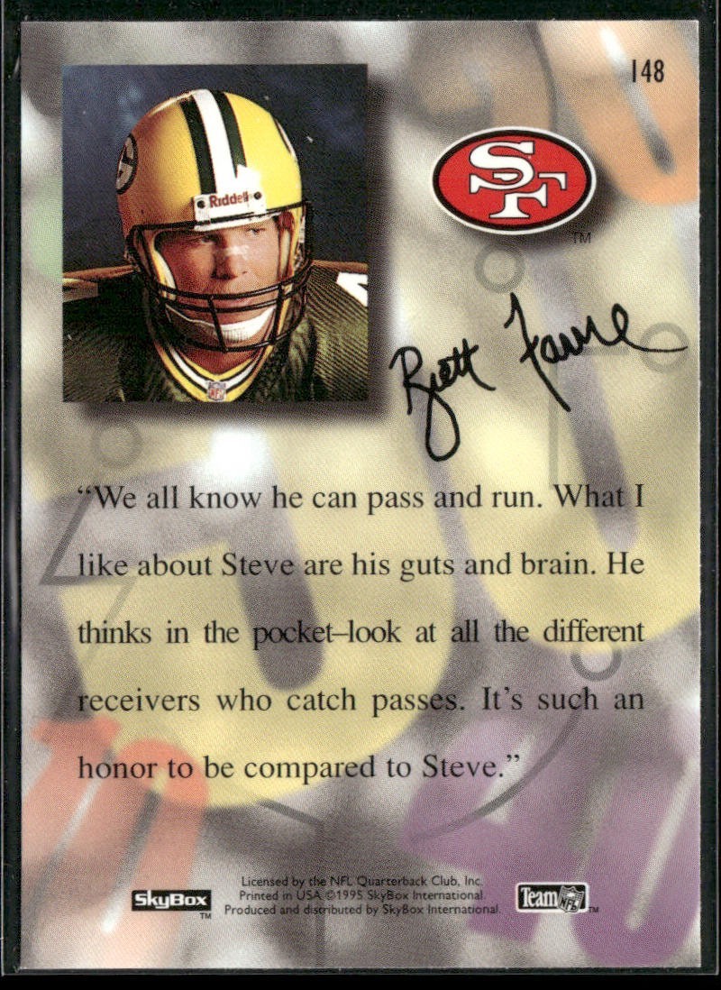 Steve Young Player Lot Bundle 10 Different Football Cards SY006 49ers back