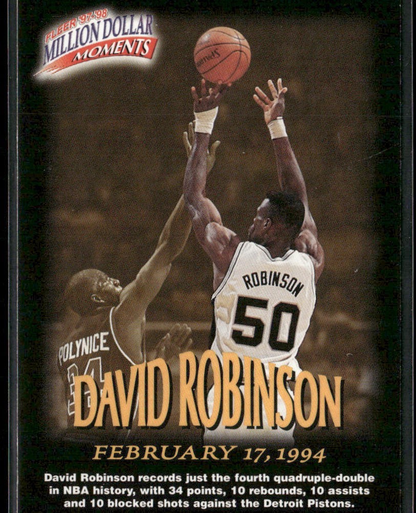 David Robinson Player Lot Bundle 10 Basketball Cards DR002 Spurs back