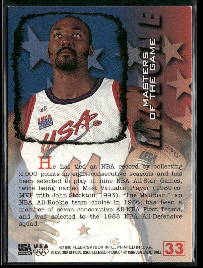 Karl Malone Player Lot Bundle 10 Basketball Cards KM003 Utah Jazz back