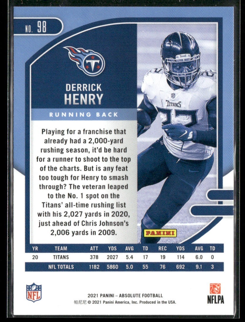 Derrick Henry Player Lot Bundle 10 Different Football Cards DH002 Titans Ravens back