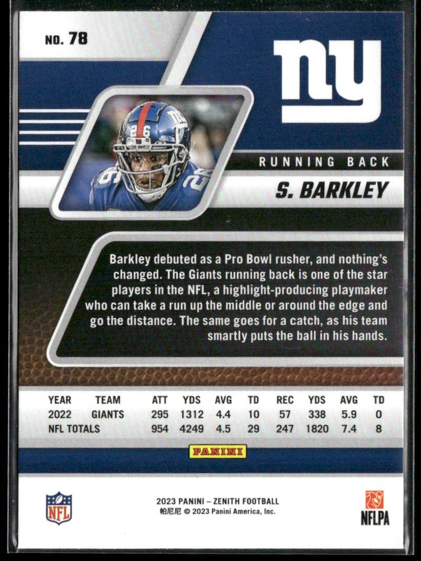 Saquon Barkley Player Lot Bundle 10 Different Football Cards SB002 Giants back