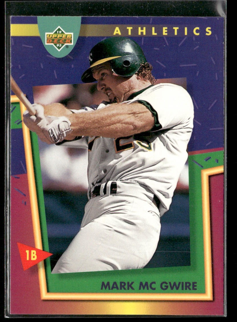 Mark McGwire Player Lot Bundle 10 Different Baseball Cards MM002 Athletics back