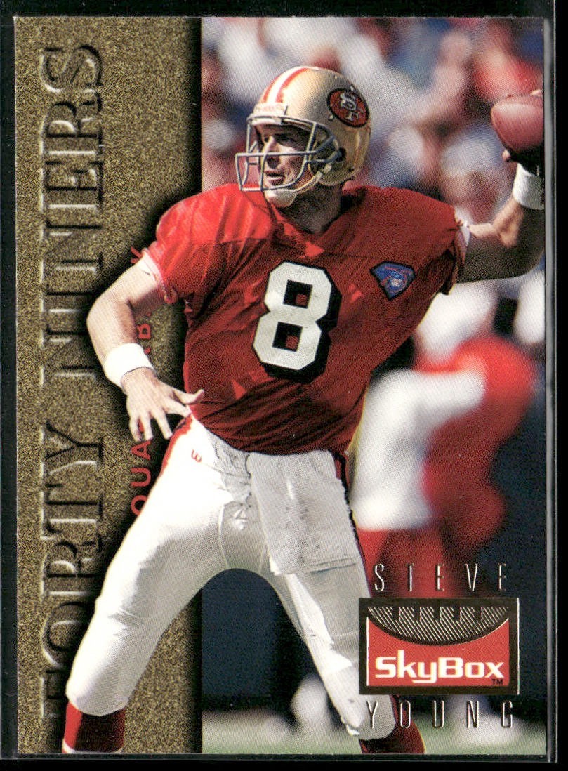 Steve Young Player Lot Bundle 10 Different Football Cards SY006 49ers back