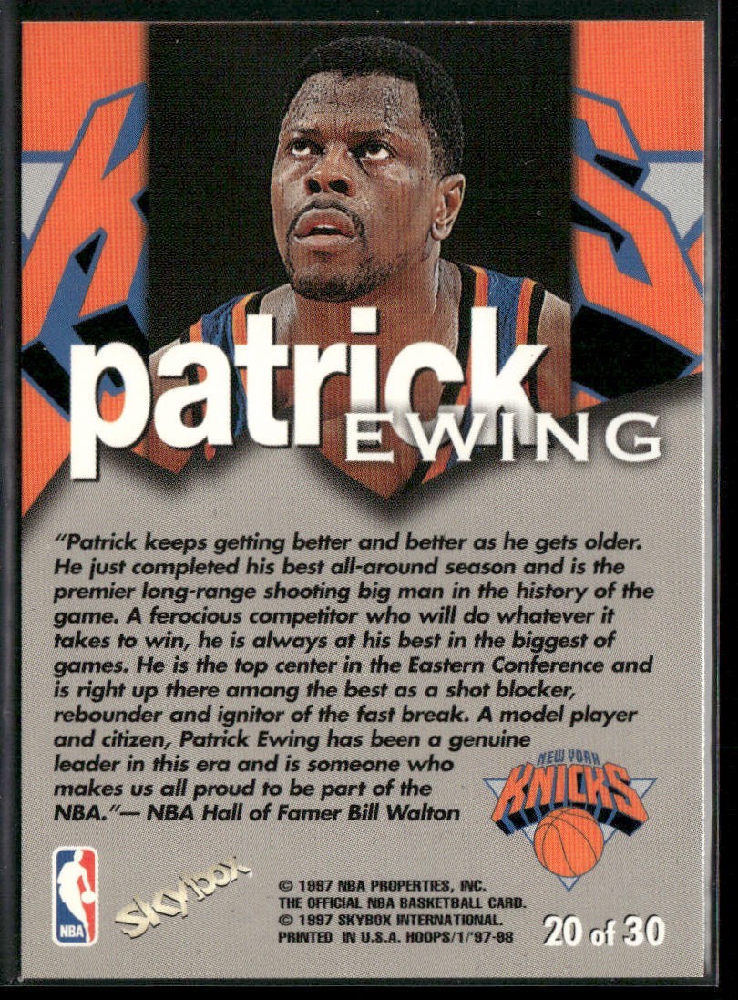 Patrick Ewing Player Lot Bundle 10 Basketball Cards PE002 New York Knicks back
